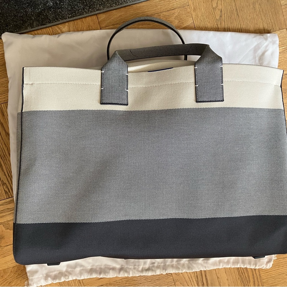 Rothy's Cream and Gray Travel Bag